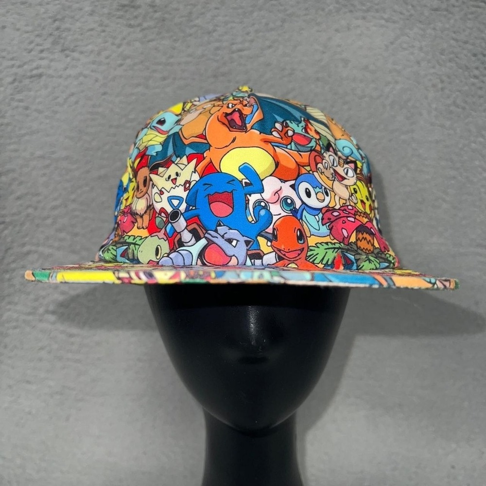 Pokémon 2016 Baseball Cap All Over Print Sublimated Adjustable Snapback Hat OSFM